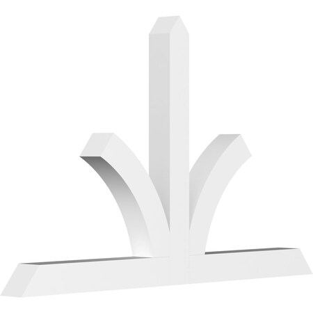 Ekena Millwork Richland Architectural Grade PVC Gable Bracket, 60"W x 37 1/2"H x 4"D x 4"F, 15/12 Pitch GBP060X38X0404RIC00